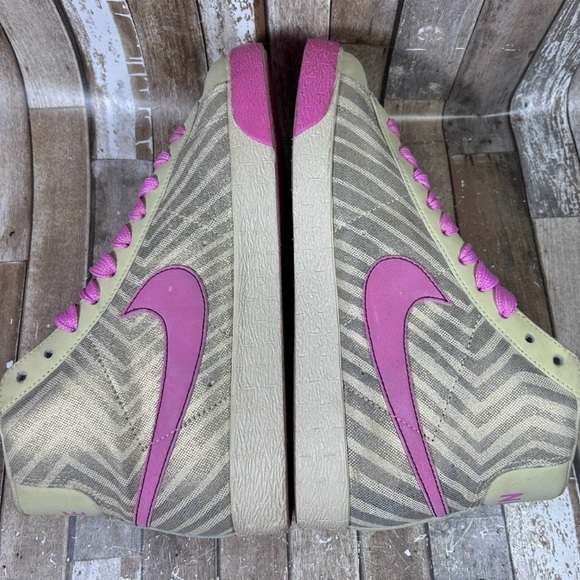 Nike Blazer Opal Rose Metallic Gold High Top Sneakers - Picture 4 of 11
